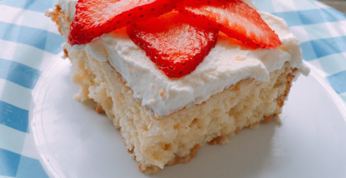 Tres Leches with Mango Whipped Cream